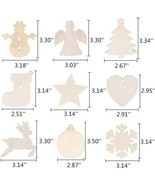 9 Wood Christmas Ornament Blanks Pre-Drilled Holes Wood Burning Tags Set - $151.86 MXN