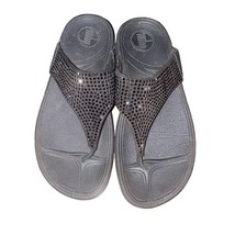 Fitflop Lulu Rhinestone embellished wobble Board t-strapped sandals size... - £21.97 GBP