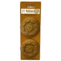 Furniture Wall Decor Round Ornament Resin Plaques Repli-Carve Vintage 3&quot;... - £9.39 GBP