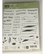 Stampin Up Banners for You Stamp Bunches of Banners Framelits Dies Congrats TY - $39.99