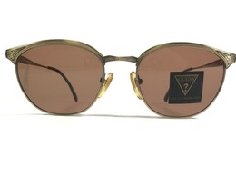 Vintage Guess Sonnenbrille GU833 LA JOLLA AG Gold Rund Mit Braune Linsen - £52.85 GBP