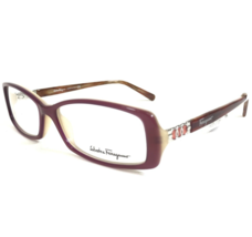 Salvatore Ferragamo Brille Rahmen 2615 543 Brown Lila Silber 53-14-130 - £54.87 GBP