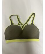 Victoria's Secret VSX Sport Bra Strappy VSX 34DDD Incredible Plunge Oliv... - $24.74