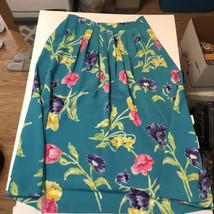 Alfred Dunner Size 8P Petite Floral Pleated Skirt mid Length Elastic Wai... - €14,62 EUR