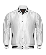 Baseball Letterman College Varsity Bomber Super Jacket Sports Wear White... - £52.68 GBP