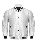 Baseball Letterman College Varsity Bomber Super Jacket Sports Wear White... - £52.68 GBP