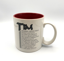 TIM-Meaning of the Name-Coffee Mug Coffee Cup Design Poetry  Grey-White-... - $7.66