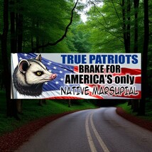 Possum Sticker - I brake for America&#39;s only native marsupial - Funny Opo... - $3.95+