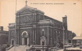 Brockton Massachusetts S.PATRICK&#39;S Cattolica Chiesa ~ Photolux Cartolina - £7.27 GBP