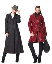 Misses Winter Wool Princess Seam Fold Over Cuff Coat Jacket Sew Pattern 18-32 - £9.41 GBP