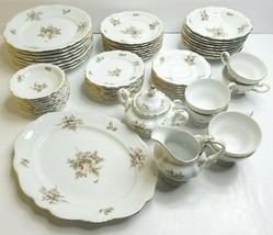 55 Johann Haviland Sepia Rose MCM Bavaria Germany VTG Plates Bowls Cups Saucers  - £237.34 GBP