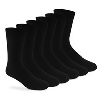 Jefferies Socks Mens Black Nylon Cable Knit Pattern Crew Dress Socks 6 Pair Pack - £11.87 GBP