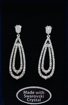 Elegant earing with Swarovski Crystal for Women, TearDrop - $46.74