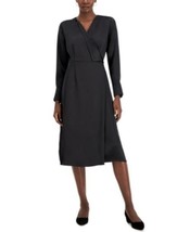 MSRP $100 Alfani Faux-Wrap Dress Black Size 6 - £18.72 GBP