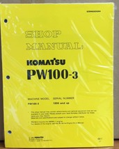 Komatsu Service PW100-3 Excavator Shop Manual NEW REPAIR - $82.00