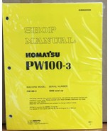 Komatsu Service PW100-3 Excavator Shop Manual NEW REPAIR - $1,498.81 MXN