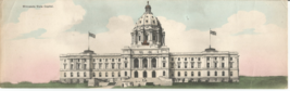 Unusual 11&quot; Long Minnesota State Capitol Hand Colored Postcard Vintage U... - £6.20 GBP