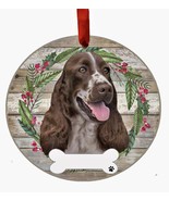Springer Spaniel Dog Wreath Ornament Personalizable Christmas Holiday De... - £11.33 GBP