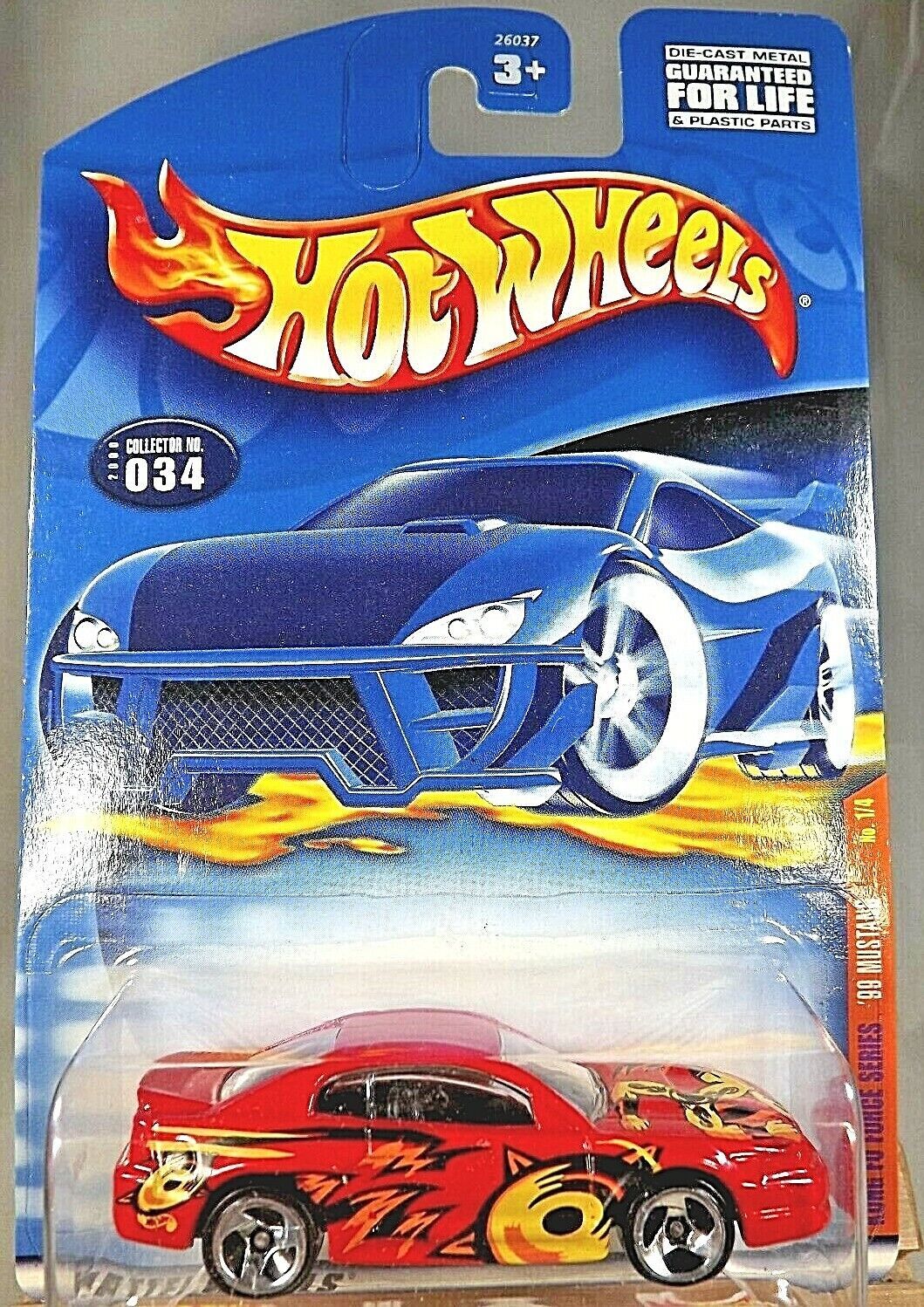 2000 Hot Wheels #34 Kung Fu Force Series 2/4 '99 MUSTANG Red w/3 Sp Thailand