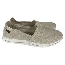 Clarks Breeze ll Shoes Womens Size 8.5 Light Beige Canvas Slip On Loafer - $26.99