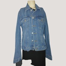 Jean Jacket Hudson Light Blue Denim Large XL Button Closure  Dual Chest ... - $48.81