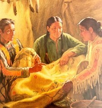 Story Of The War Robe Native Americans 1979 Old American West Art Print LGAD98 - £39.32 GBP