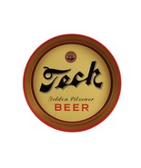 Tech Beer Round Serving Tray, Golden Pilsner Beer, Vintage Man Cave Barware - $26.72 CAD