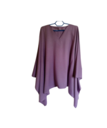 Women Simple Purple Blouse Short Caftan Loose Fit L Size - £31.37 GBP