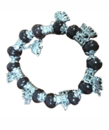 New Brown Handmade Stone and Steel Iron Ore Elephant Amulet Charm Bracelet - $45.00