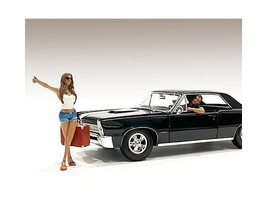 Hitchhiker 2 piece Figurine Set (White Shirt) for 1/18 Scale Models by American - £23.72 GBP
