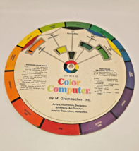 Color Wheel M. Grumbacher Computer VNTG Double Sided Circular 1977 3rd a... - $8.79