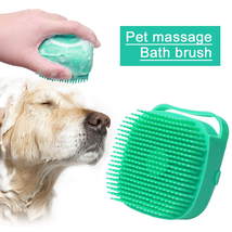 Pet Dog Shampoo Massager Brush Cat Massage Comb Grooming Scrubber Shower Brush f - £24.08 GBP