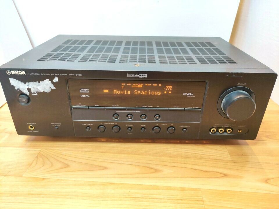 WORKING YAMAHA HTR-6130 HOME THEATER NATURAL SOUND AV RECEIVER HDMI DOLB... - $69.05