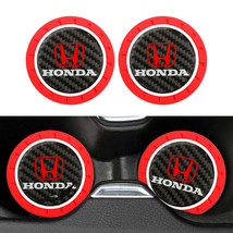 Brand New 2PCS Honda Real Carbon Fiber Car Cup Holder Pad Water Cup Slot Non-Sli - £11.79 GBP