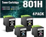 Remanufactured 801H Toner Replacement For Lexmark 801H 80C1Hk0 80C1Hc0 8... - $259.99