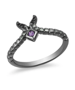 Enchanted Villains Maleficent Diamond Engagement Wedding Ring, maleficen... - £88.13 GBP