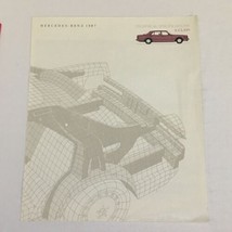 1987 Mercedes-Benz S-Class Specifications Dealership Car Auto Brochure Catalog - $17.77