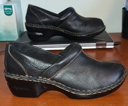 Thom McAn Women&#39;s Slip-On Shoes Size 7 Black Moc 2&quot; Block Heel - $14.26
