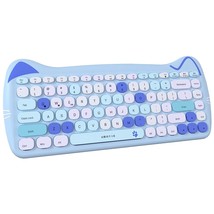 Bluetooth Wireless Keyboards, Colorful Cute Cat Deisgn Office Keyboards, Portabl - £59.13 GBP