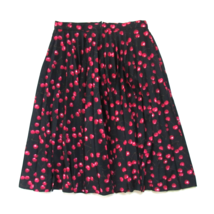NWT J.Crew Pleated Midi in Cherry Red Print A-line Flare Skirt 2 - £41.56 GBP