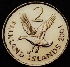 Falkland Islands 2 Pence, 2004 Gem Unc~Upland Goose~Free Shipping - £3.13 GBP