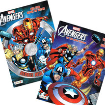 2PC Set Marvel Avengers Activity Coloring Book Iron Man Thor Hulk and More! - £12.63 GBP