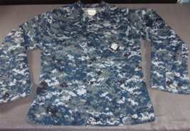 Us Navy Nwu Type 1 Blue Digital Camouflage Blueberry Uniform Jacket Small Reg - £16.82 GBP