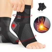 1 Pair Ankle Compression Socks – Open-Toe Foot Sleeves with Arch Support - €9,50 EUR