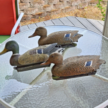 Lot of 3 Vintage Carry Lite Duck Decoys 1 - Drake 2 - Hens  Sport Plast Italy - £22.04 GBP