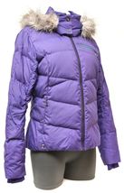 Spyder Posh Faux Fur Jacket Women MEDIUM Purple Hooded Winter Coat Puffe... - £70.69 GBP
