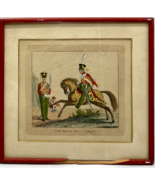 Antique French Military Handpainted Woodcut, Garde Imperiale Russe - Hus... - €237,48 EUR