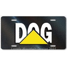 Dog Cat Parody Inspired Art on Carbon FLAT Aluminum Novelty License Tag Plate - £14.38 GBP