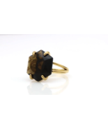 Handmade 925 Silver Smoky Quartz Ring–Elegant Hexagon Brown Smokey Women... - $47.55+