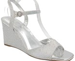 Thalia Sodi Women Ankle Strap Wedge Sandals Vira Size US 11M Silver Meta... - £39.11 GBP